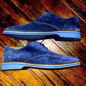 Clarks Atticus Plain Toe Derby - Navy Suede - Size 9 men’s